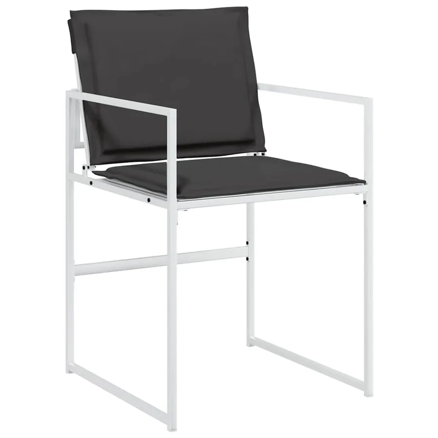 Ensemble de salle à manger pour jardin 9 pcs Blanc - 6