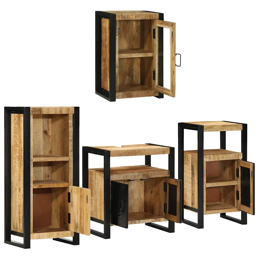 Ensemble de mobilier de salle de bain Montage mural 4 pcs - 4
