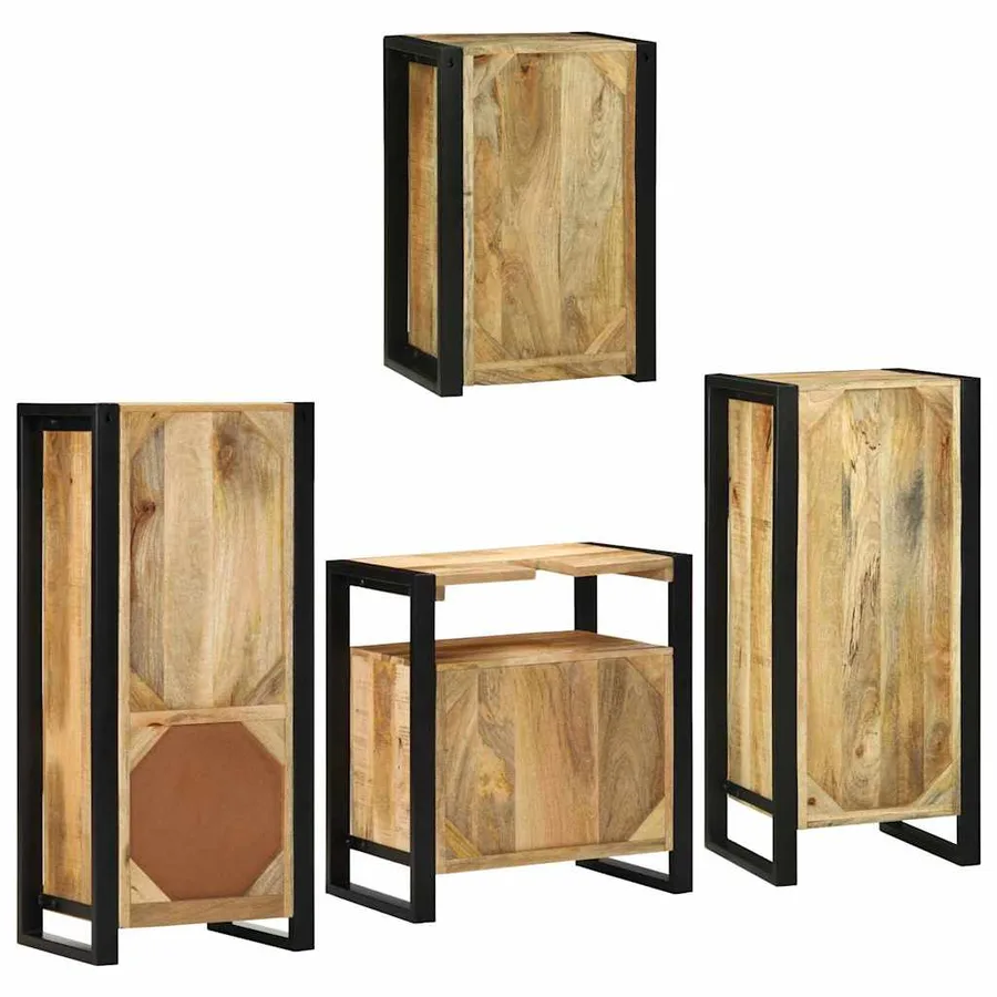 Ensemble de mobilier de salle de bain avec étagère 4 pcs - 10