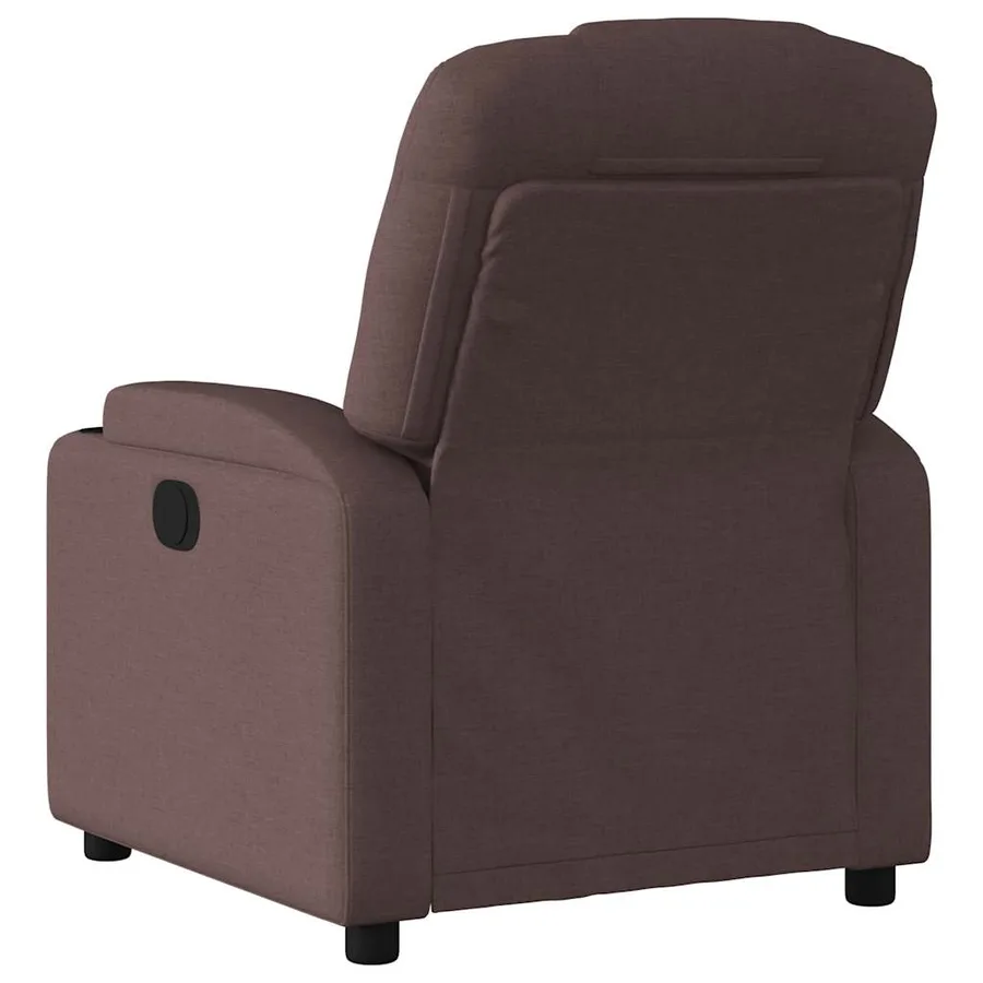 Fauteuil inclinable Marron foncé Tissu - 5