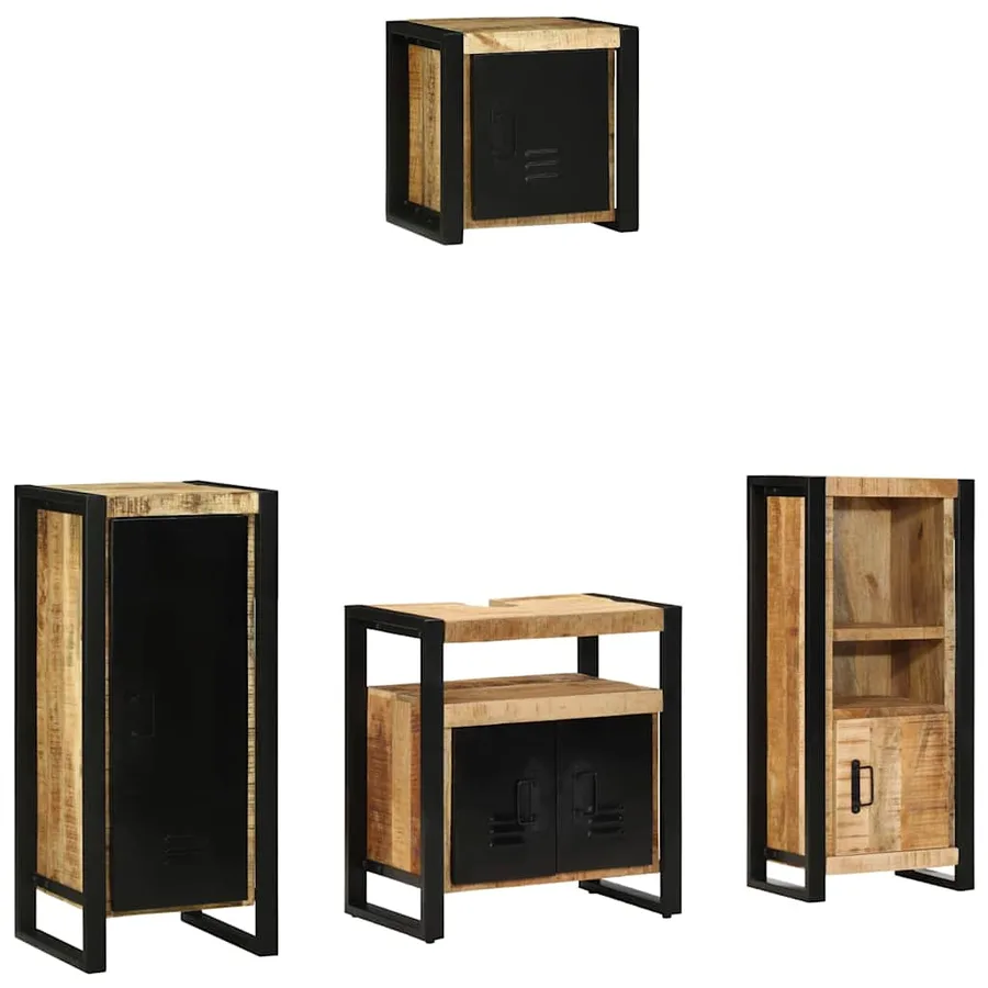 Ensemble de mobilier de salle de bain avec tiroir 4 pcs - 2
