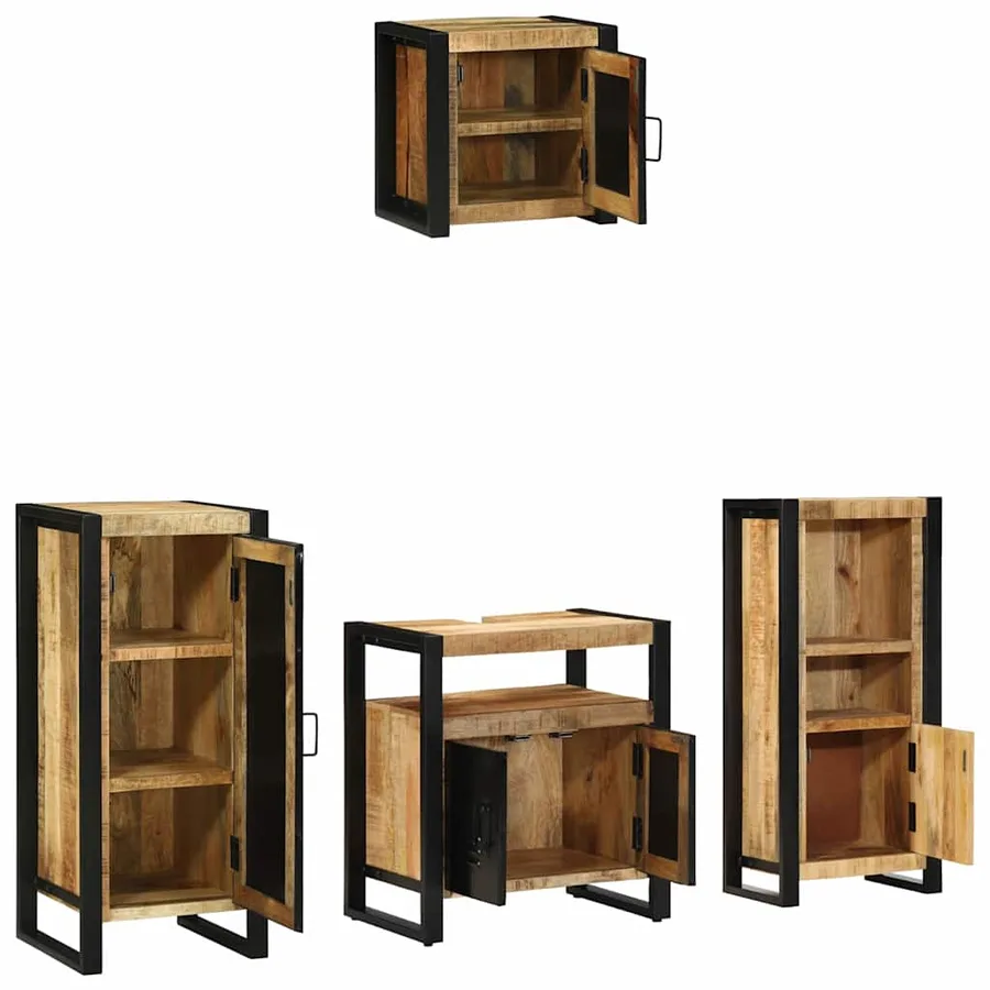 Ensemble de mobilier de salle de bain avec tiroir 4 pcs - 3