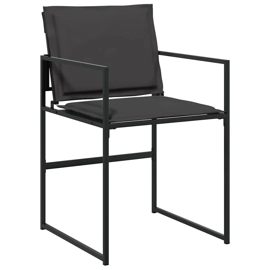 Ensemble de salle à manger pour jardin 5 pcs Noir - 6