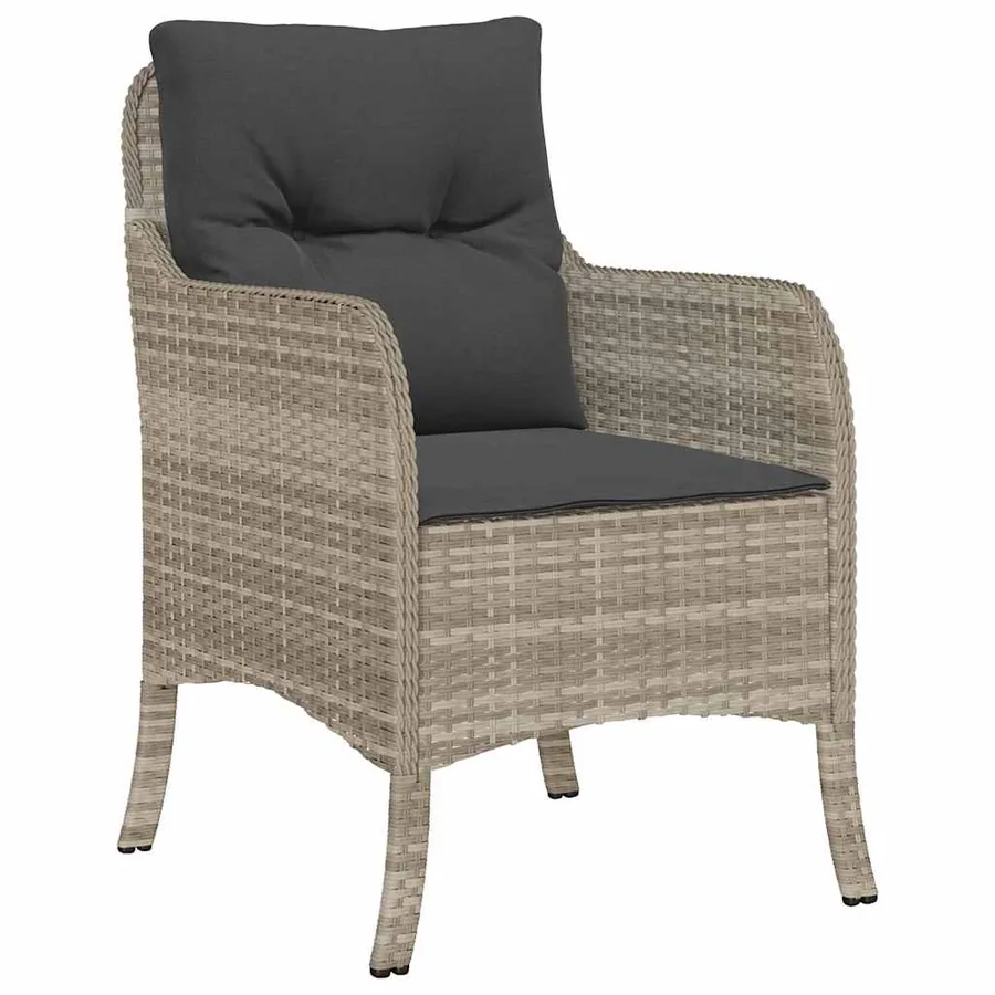 Ensemble de salle à manger pour jardin 7 pcs Gris clair - 6