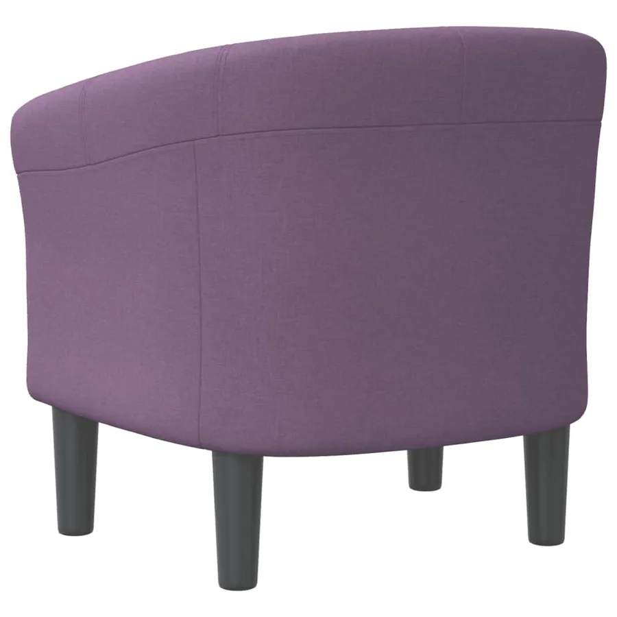 Chaise cabriolet violet tissu - 5