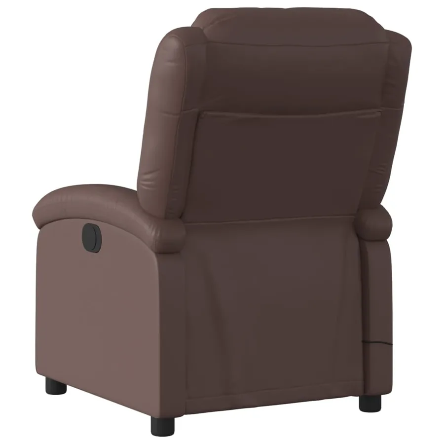 Fauteuil de massage inclinable Marron Similicuir - 6