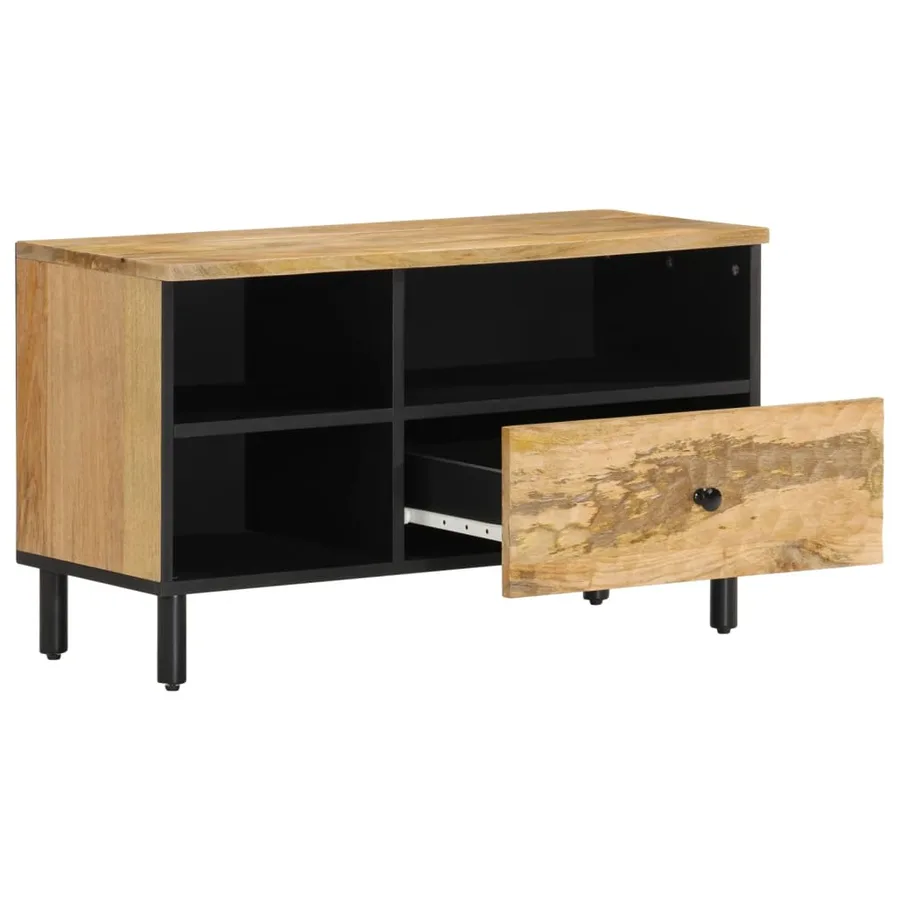 Meuble TV 80x33x46 cm bois massif de manguier - 2