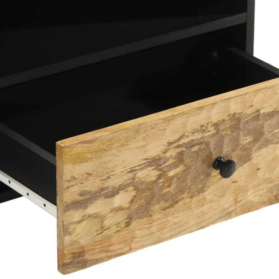 Meuble TV 80x33x46 cm bois massif de manguier - 8