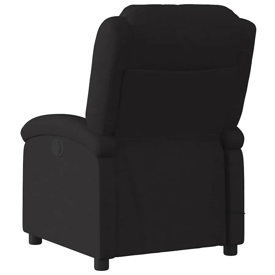 Fauteuil de massage inclinable Noir Tissu - 6