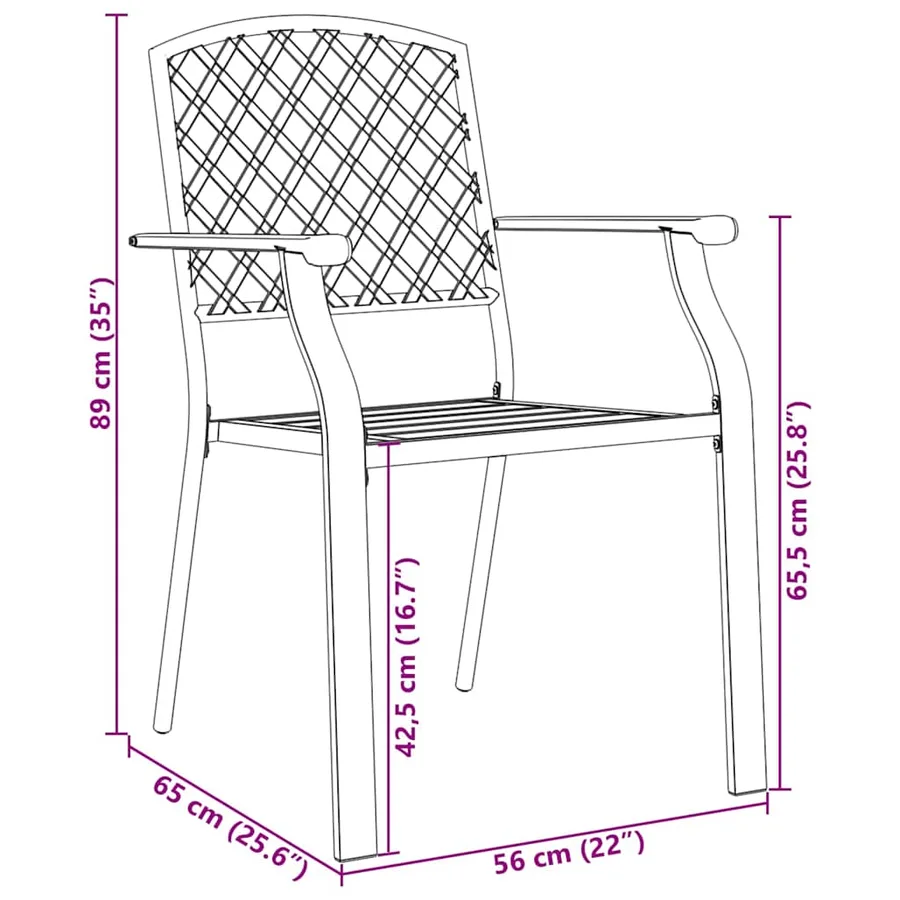 Ensemble de salle à manger pour jardin 3 pcs Anthracite - 10