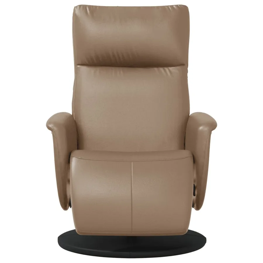 Fauteuil inclinable avec repose-pieds cappuccino similicuir - 3