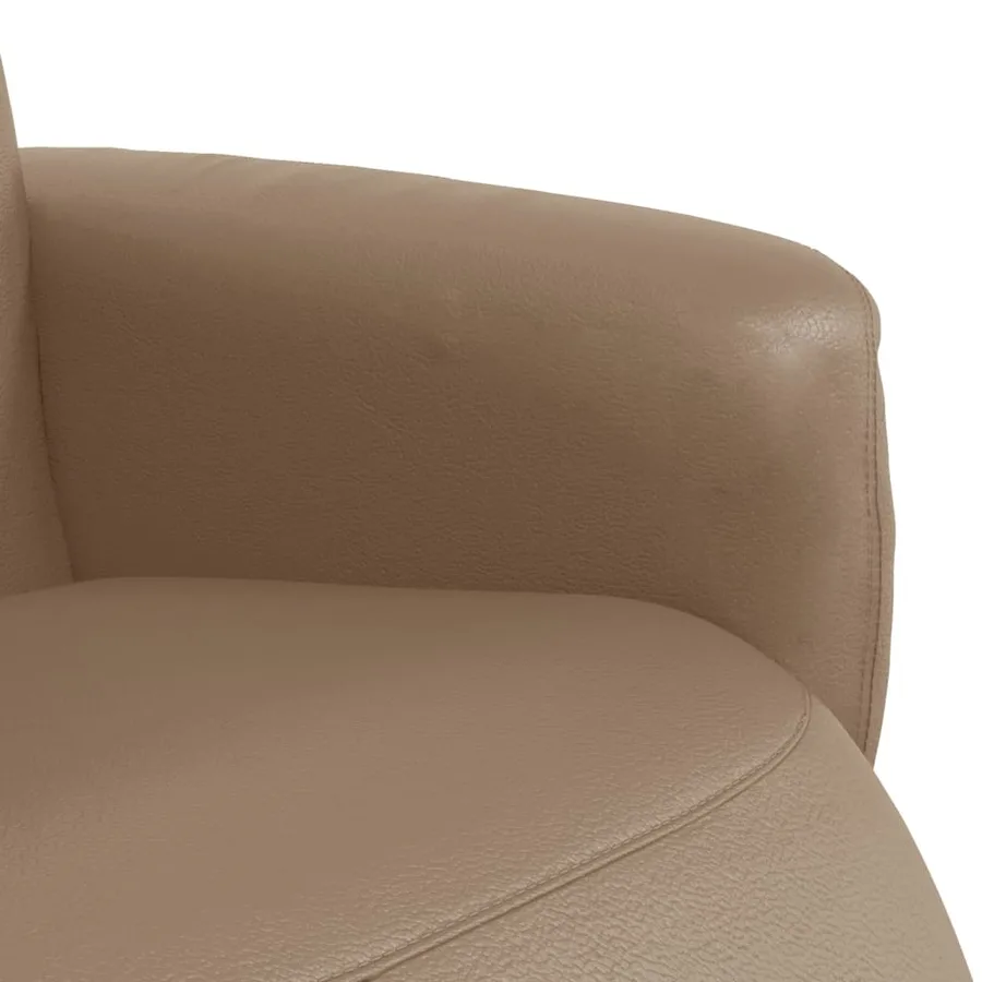 Fauteuil inclinable avec repose-pieds cappuccino similicuir - 7
