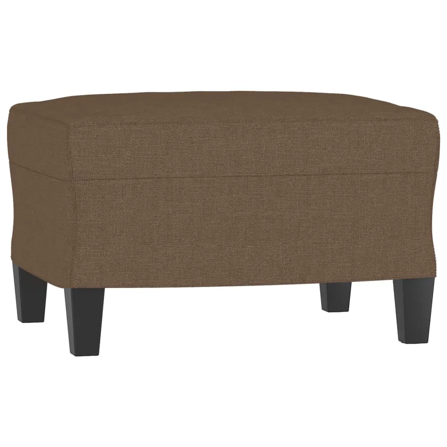 Fauteuil avec repose-pied Marron 60 cm Tissu - 5