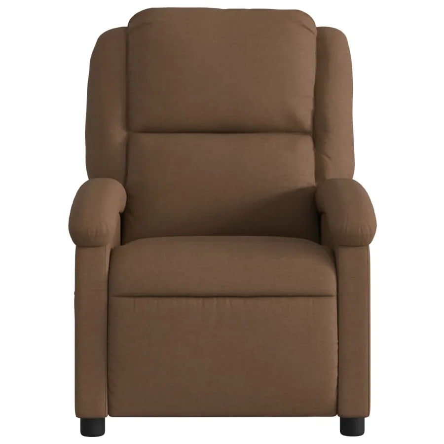 Fauteuil de massage inclinable Marron Tissu - 4