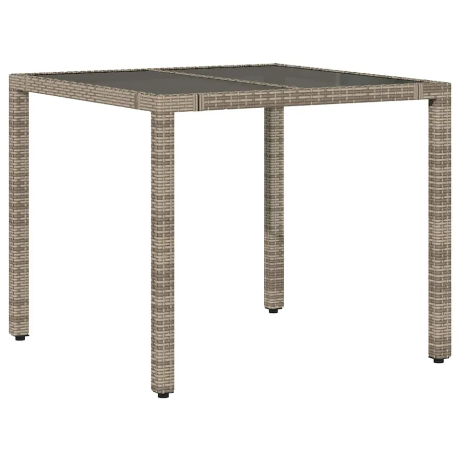 Ensemble de salle à manger pour jardin 5 pcs Gris polyrotin - 5