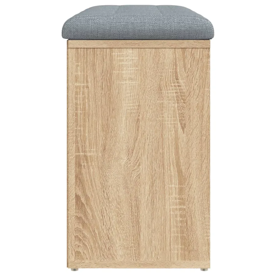 Banc à chaussures Chêne Sonoma 82x32x50 cm Bois d'ingénierie - 6