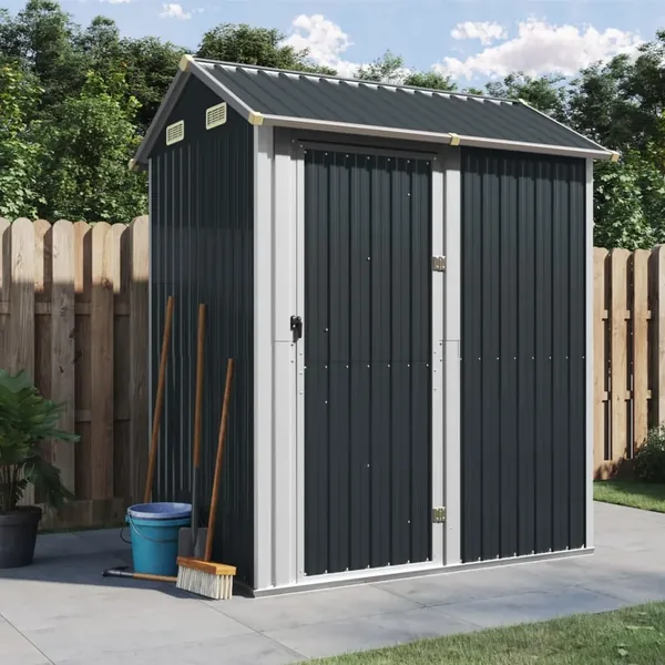 Abri de jardin Anthracite 192 x 152,5 x 237 cm Acier galvanisé