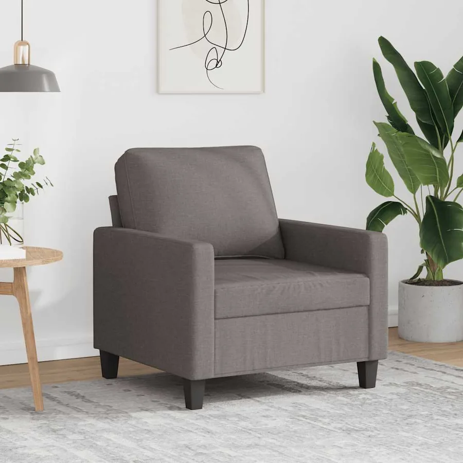Fauteuil Taupe 60 cm Tissu
