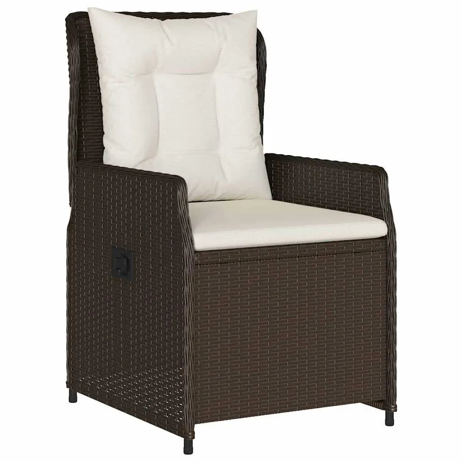 Ensemble de salle à manger pour jardin 5 pcs Marron polyrotin - 6