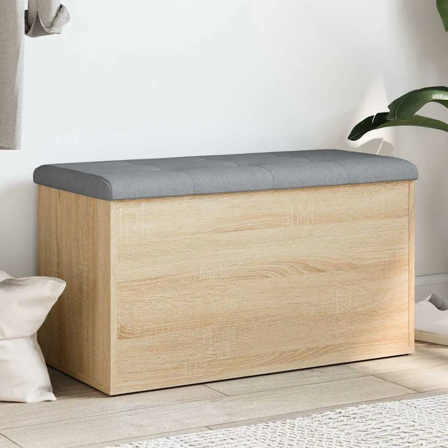 Banc de rangement Chêne Sonoma 82x42x45 cm Bois d'ingénierie
