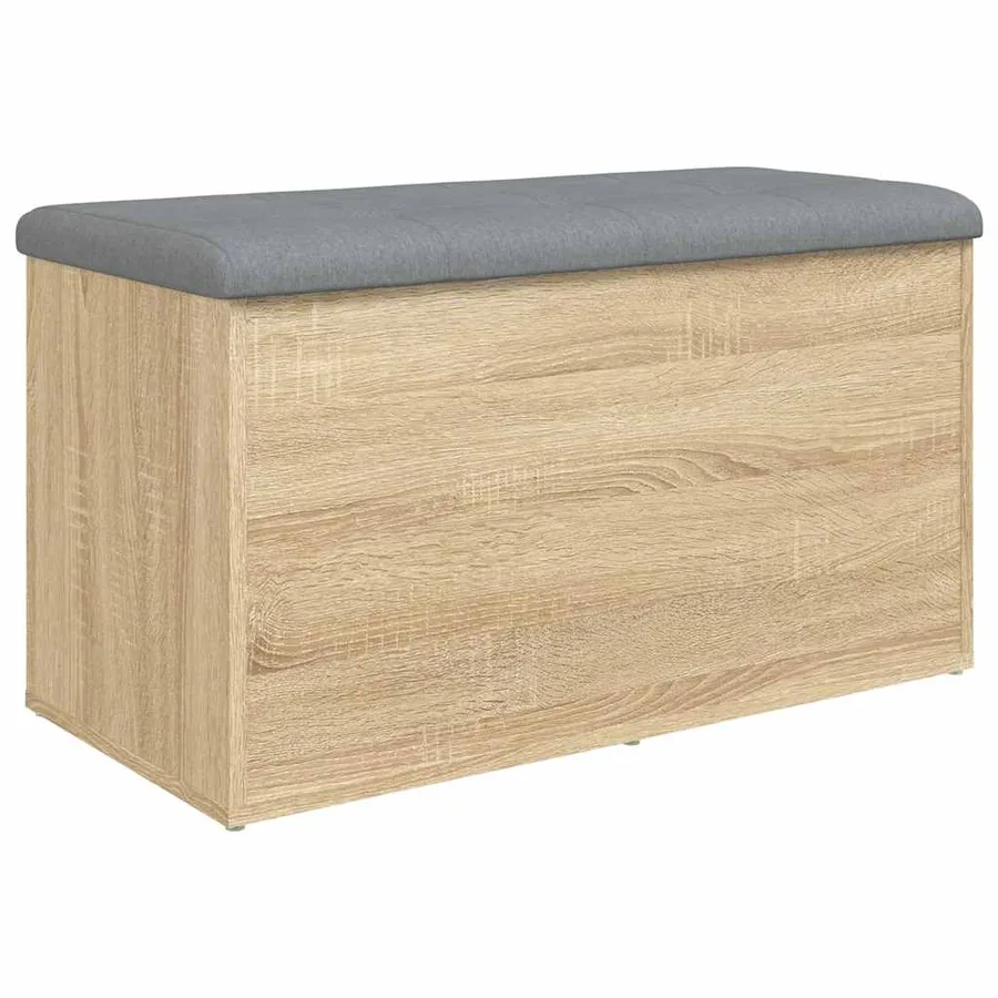Banc de rangement Chêne Sonoma 82x42x45 cm Bois d'ingénierie - 2