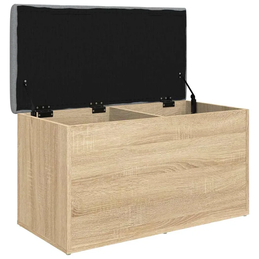 Banc de rangement Chêne Sonoma 82x42x45 cm Bois d'ingénierie - 4