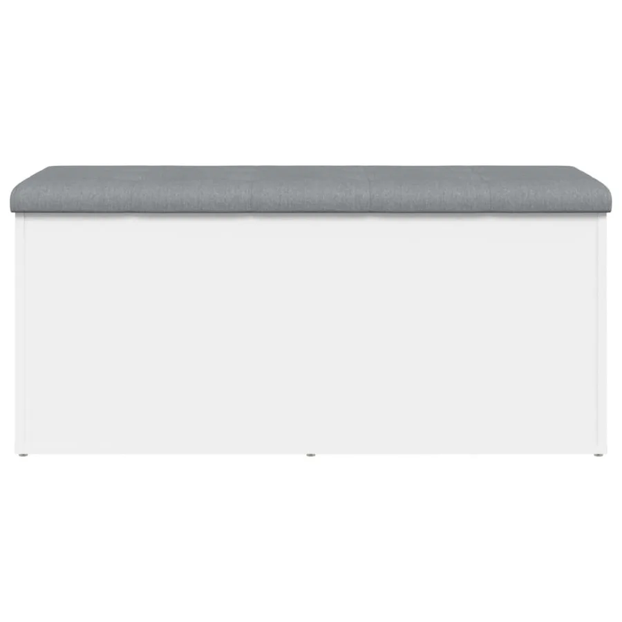 Banc de rangement Blanc 102x42x45 cm Bois d'ingénierie - 5