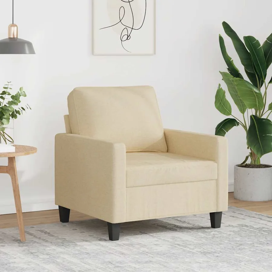 Fauteuil Crème 60 cm Tissu