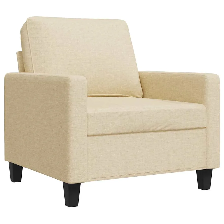Fauteuil Crème 60 cm Tissu - 2