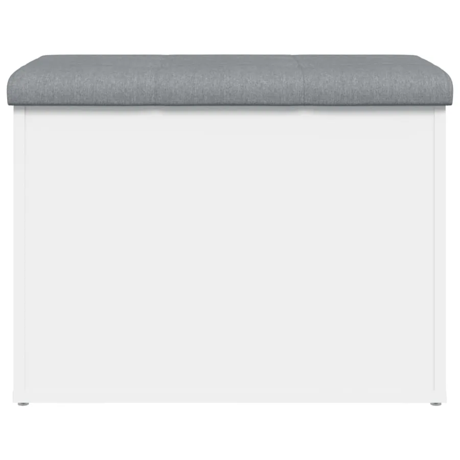 Banc de rangement Blanc 62x42x45 cm Bois d'ingénierie - 5