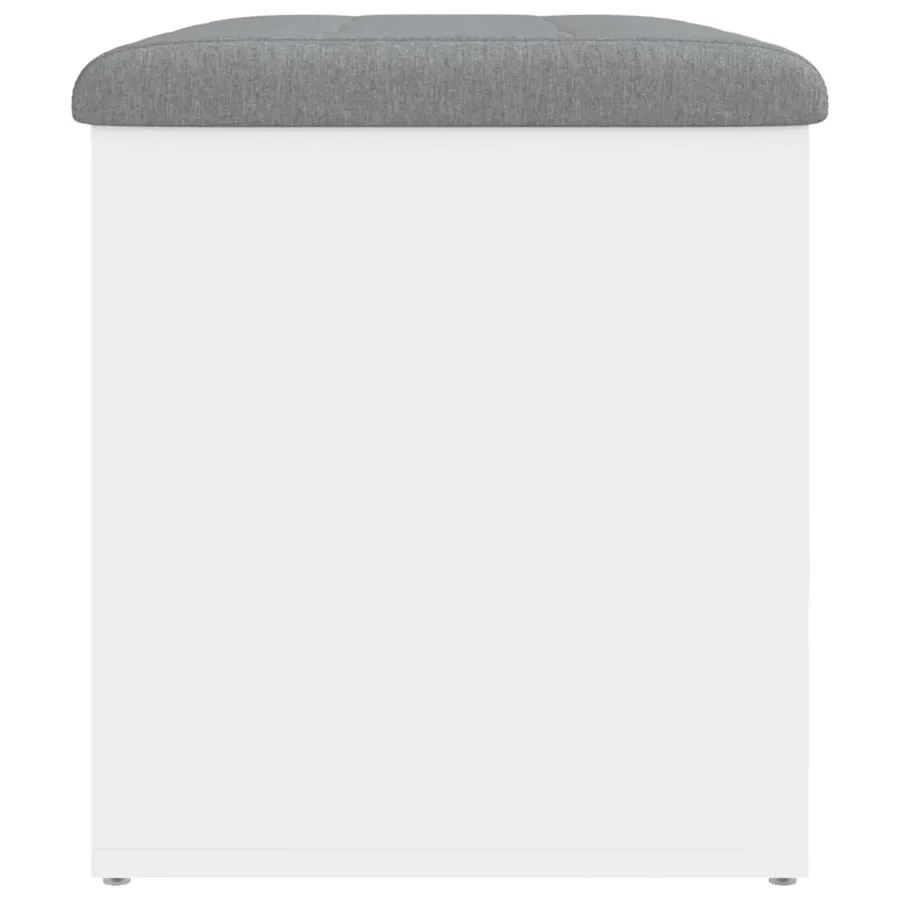 Banc de rangement Blanc 62x42x45 cm Bois d'ingénierie - 7