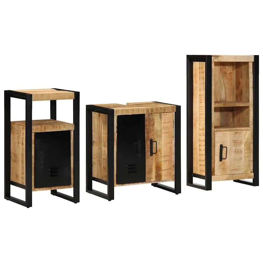Ensemble de mobilier de salle de bain avec tiroir 3 pcs - 2