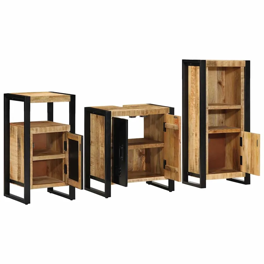 Ensemble de mobilier de salle de bain avec tiroir 3 pcs - 4