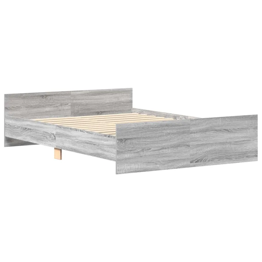 Cadre de lit sans matelas sonoma gris 150x200 cm - 10