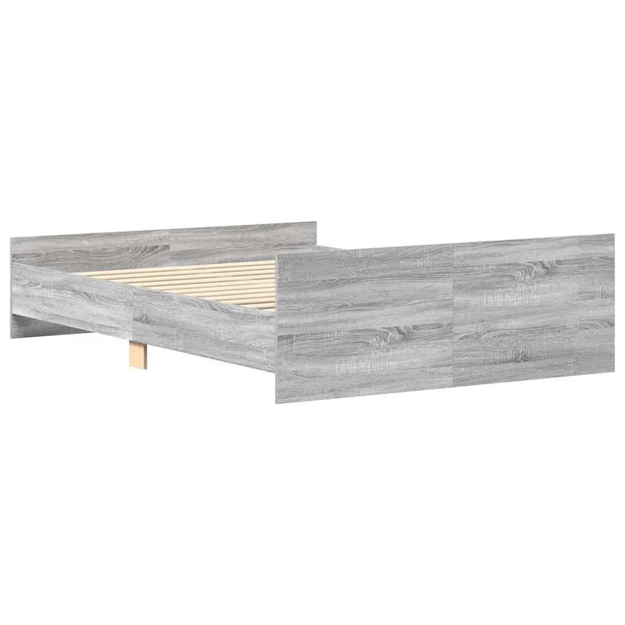 Cadre de lit sans matelas sonoma gris 150x200 cm - 7