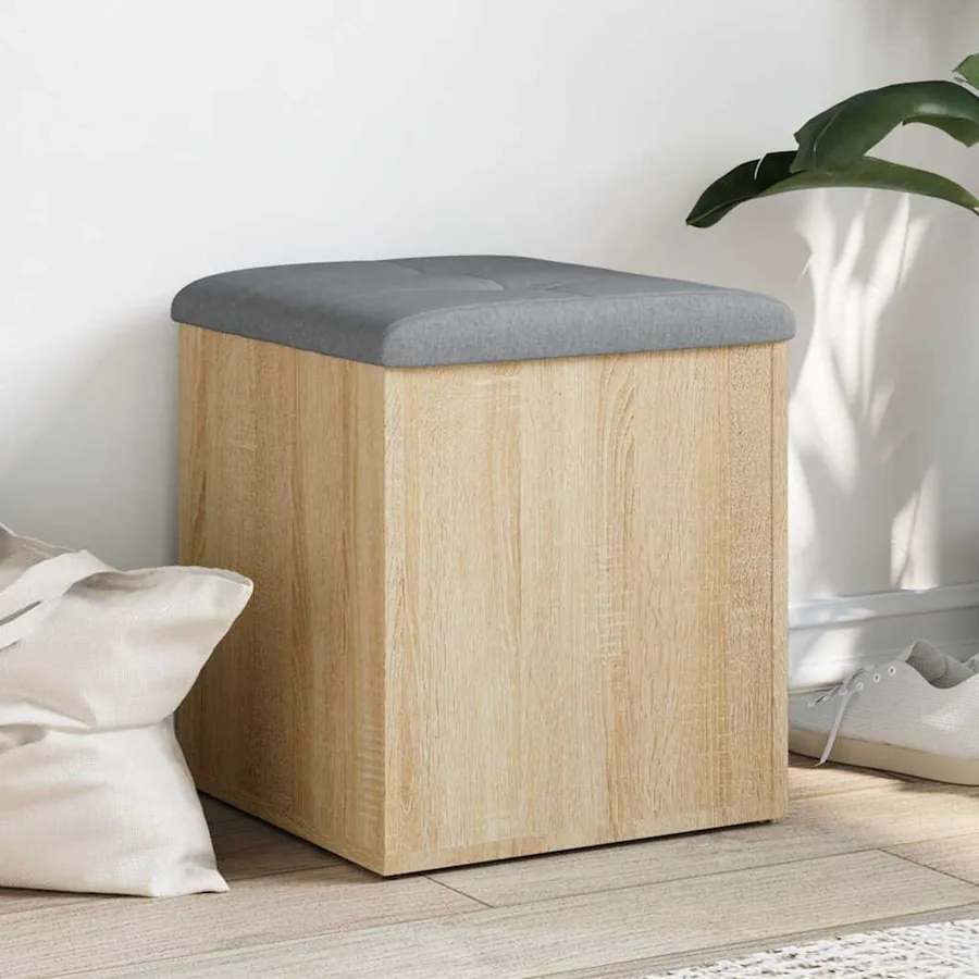 Banc de rangement Chêne Sonoma 42x42x45 cm Bois d'ingénierie