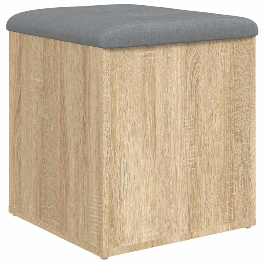 Banc de rangement Chêne Sonoma 42x42x45 cm Bois d'ingénierie - 2