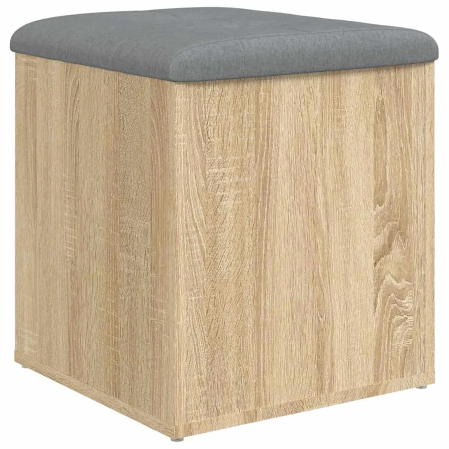 Banc de rangement Chêne Sonoma 42x42x45 cm Bois d'ingénierie - 7