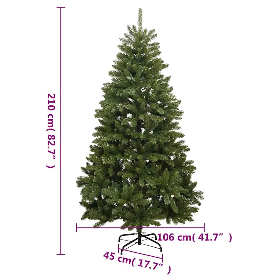 Sapin de Noël artificiel articulé 300 LED et boules 210 cm - 16