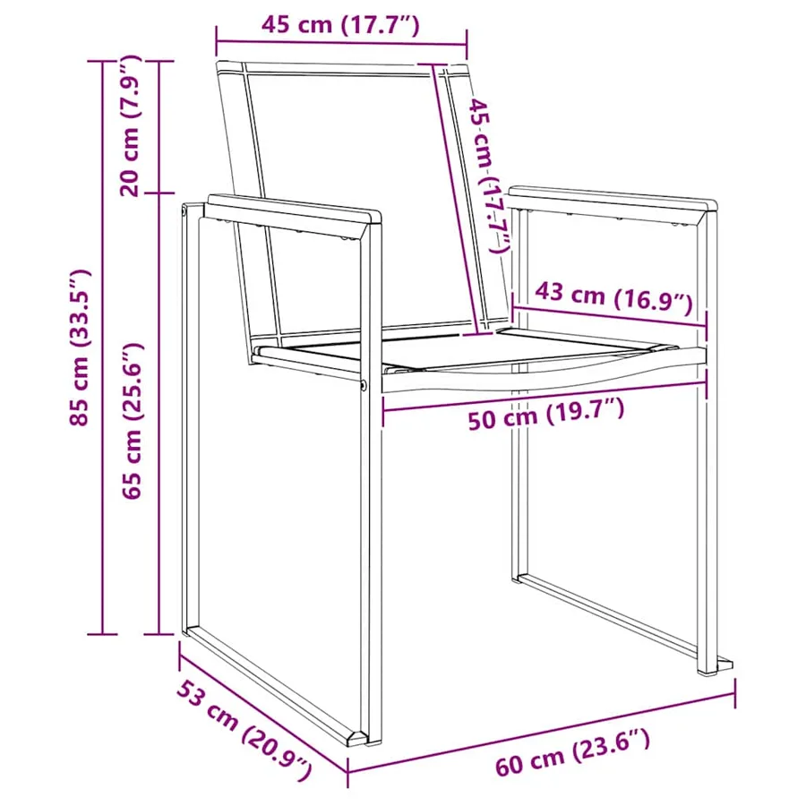 Ensemble de salle à manger pour jardin 9 pcs - 13