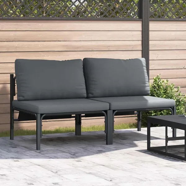 Mobilier de jardin 2 Pièce Anthracite 80 x 80 x 71 cm Acier
