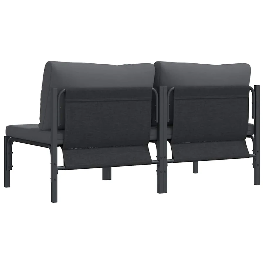 Mobilier de jardin 2 Pièce Anthracite 80 x 80 x 71 cm Acier - 7