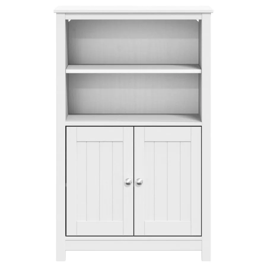 Armoire de salle de bain BERG blanc 69,5x34x110 cm pin massif - 3