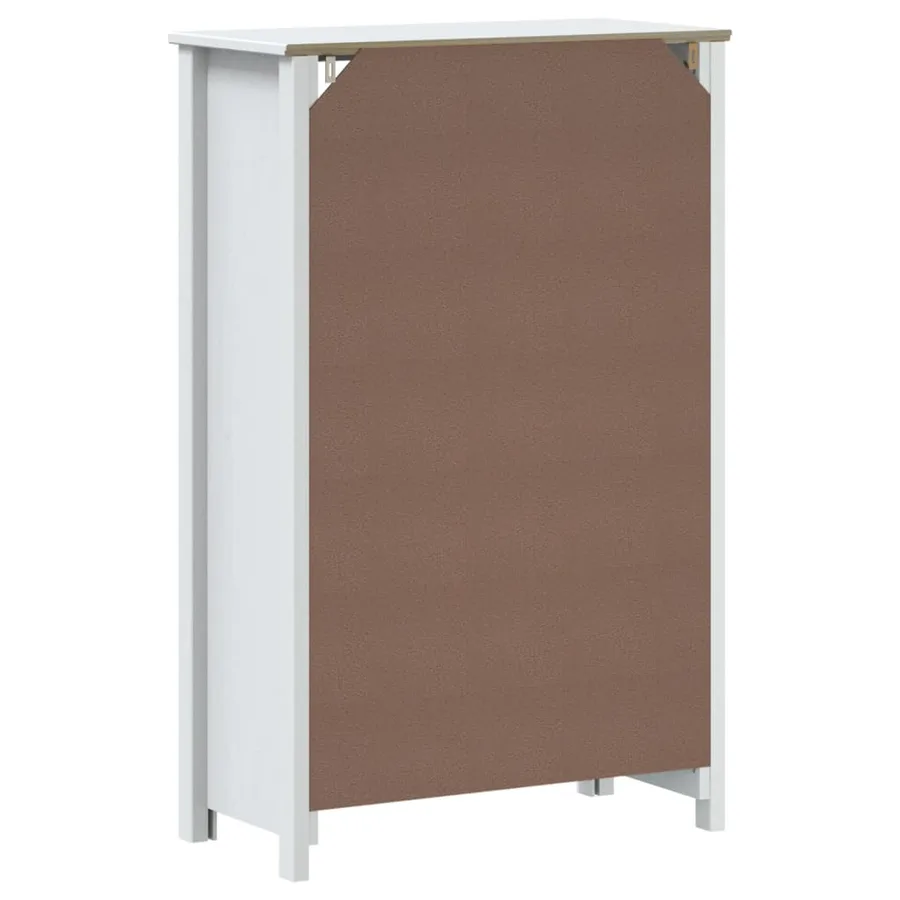 Armoire de salle de bain BERG blanc 69,5x34x110 cm pin massif - 6