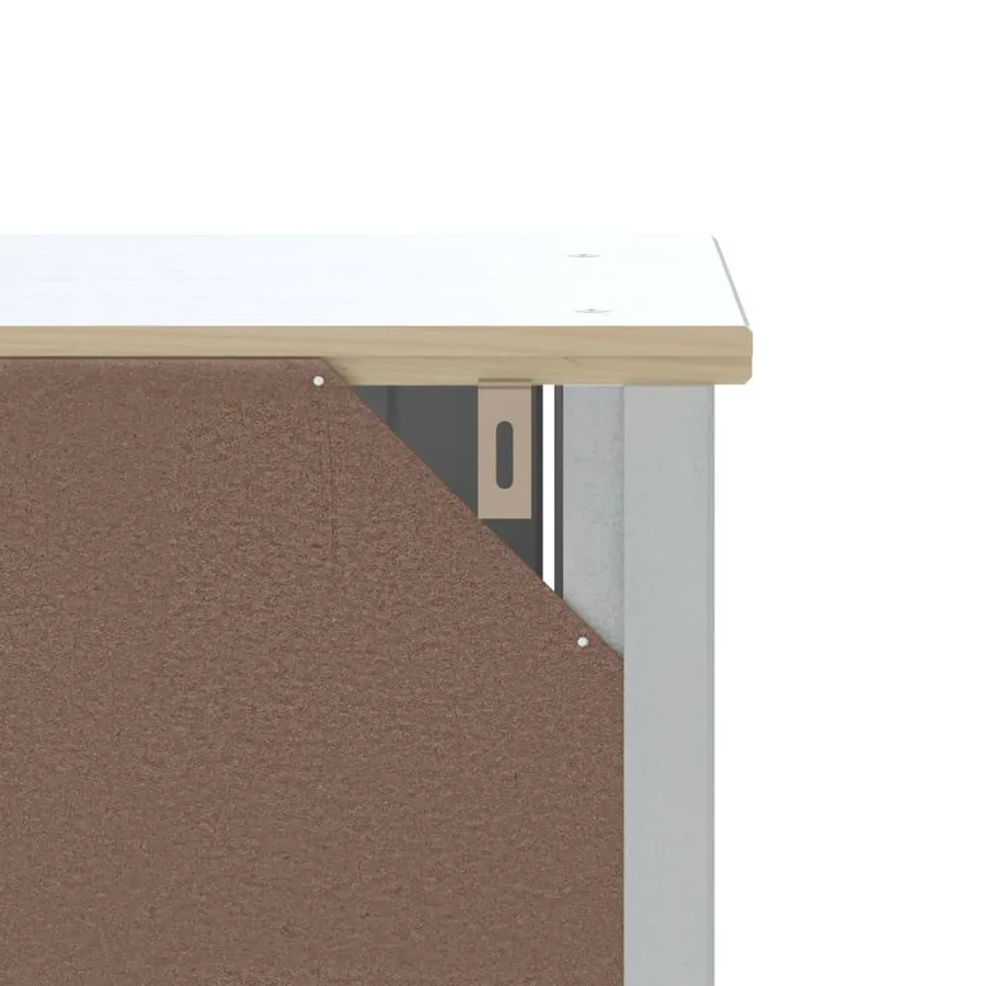 Armoire de salle de bain BERG blanc 69,5x34x110 cm pin massif - 7