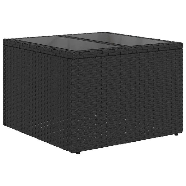 Ensemble de canapé de jardin avec coussin 8 pcs Noir et Crème