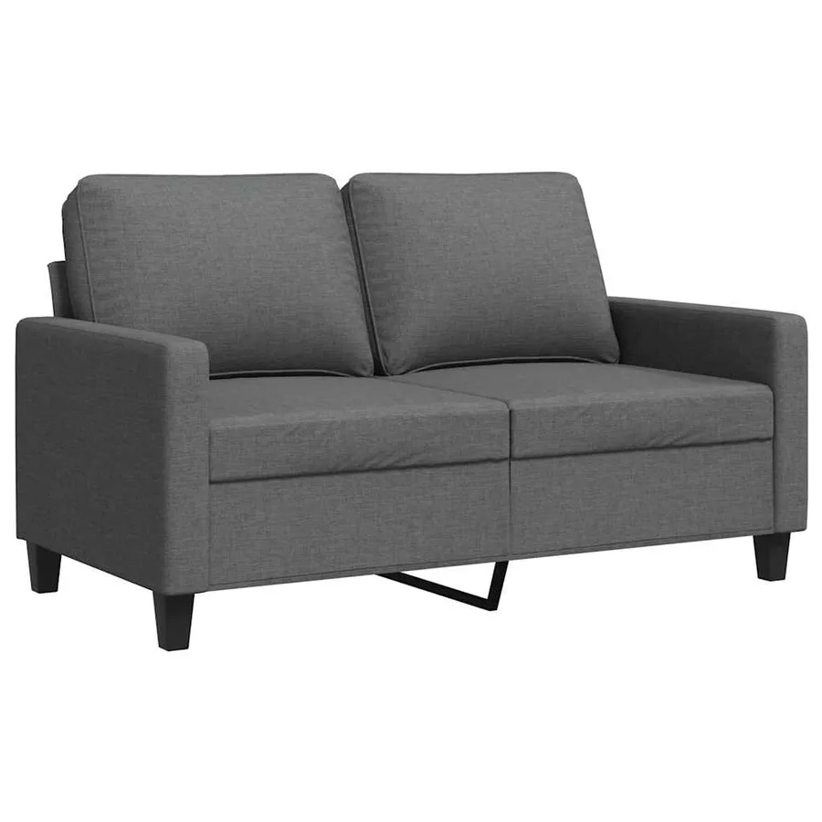 Canapé à 2 places Gris foncé 120 cm Tissu - 2