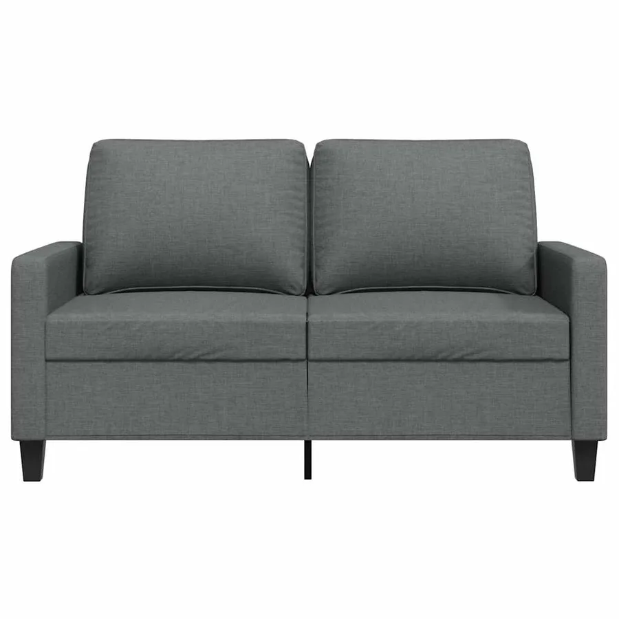 Canapé à 2 places Gris foncé 120 cm Tissu - 4