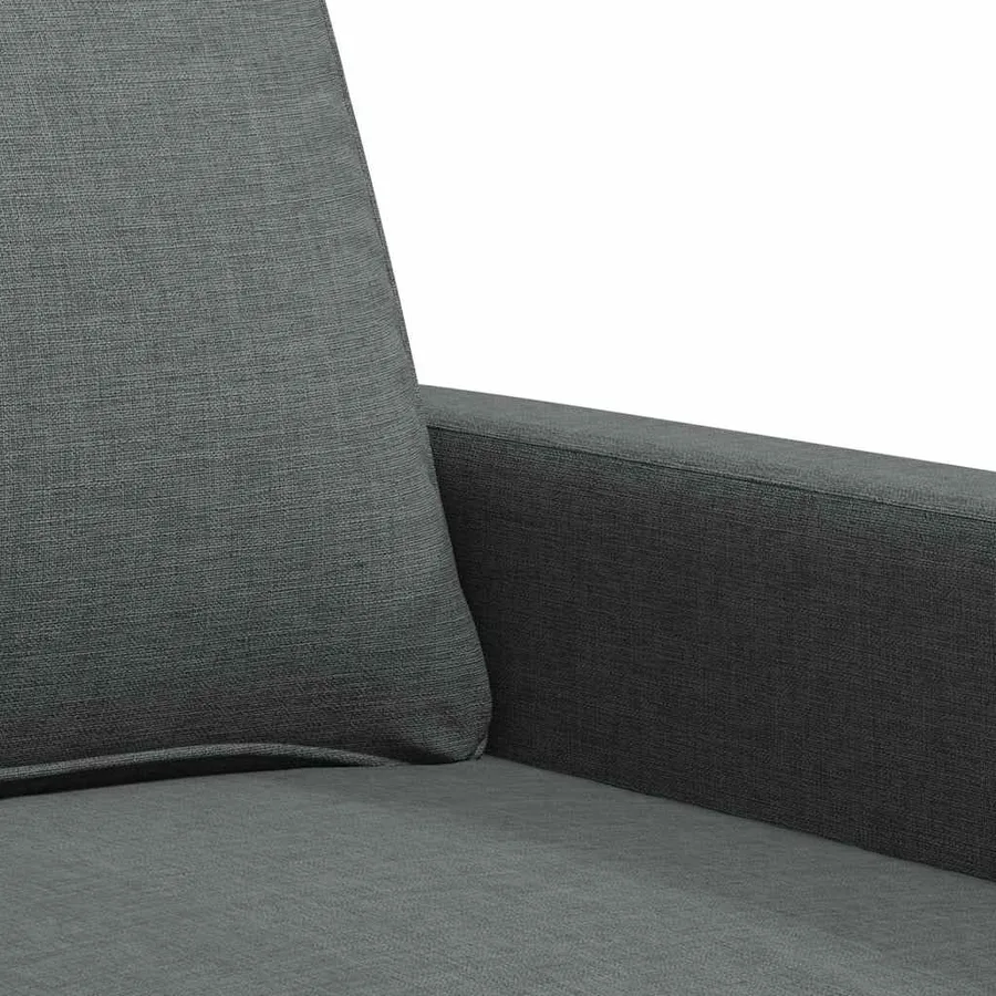 Canapé à 2 places Gris foncé 120 cm Tissu - 7