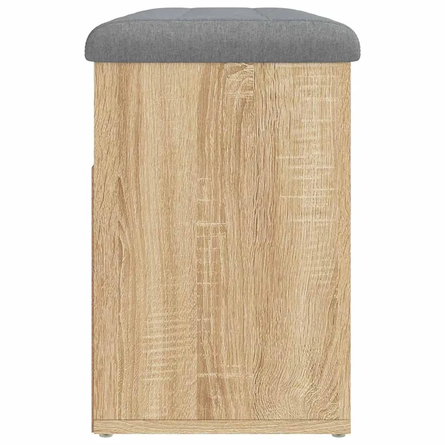 Banc à chaussures chêne sonoma 82x32x45,5 cm bois d'ingénierie - 7